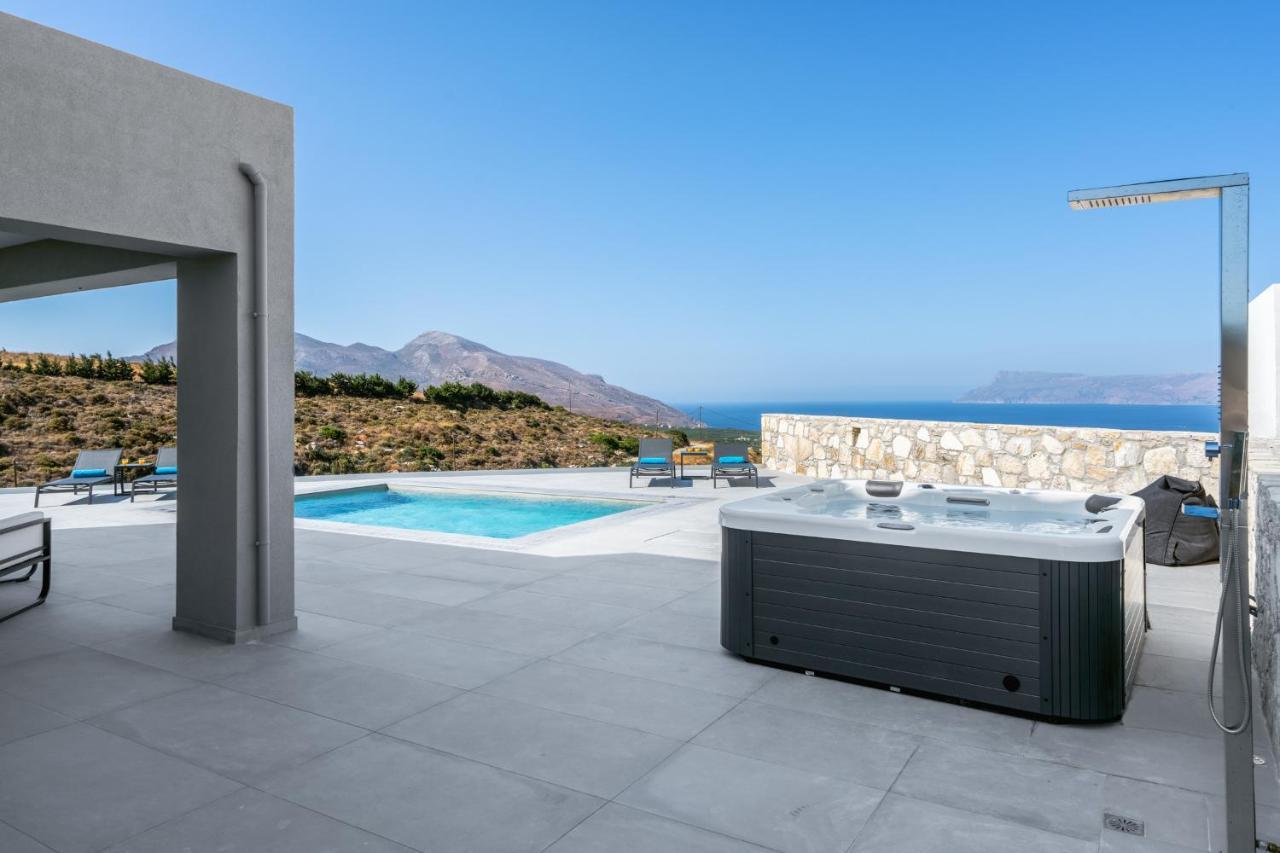 Luxurious Villa Cretan Aura With Private Heated Pool, Jacuzzi And Playroom Agios Ioannis  Exterior foto