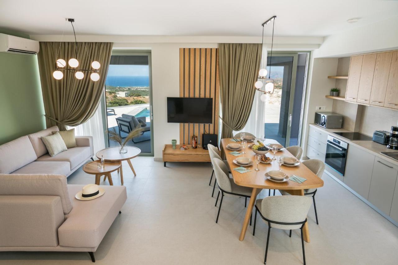 Luxurious Villa Cretan Aura With Private Heated Pool, Jacuzzi And Playroom Agios Ioannis  Exterior foto